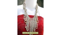 White Casandra Squins Necklace Fashion